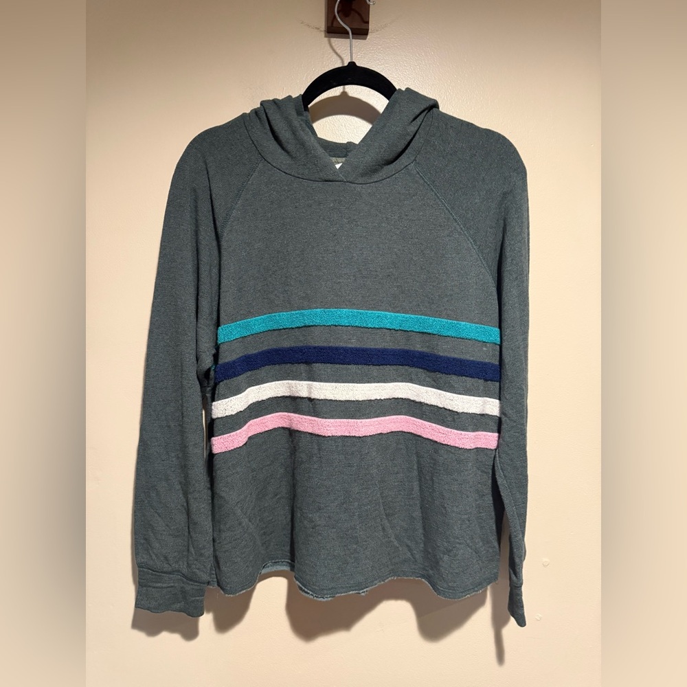 Sundry Galen Chenille Hoodie Green Size large